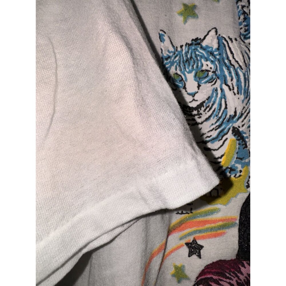 Vintage XXL Oversized all over Cat print single stitch graphic tee - Picture 9 of 10